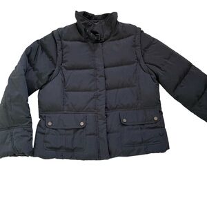 1 Madison down feathers filled puffer 3 in 1 black quilted jacket size large